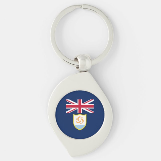 Llavero Keychain Bandera de Anguila Patriótica (Anverso)