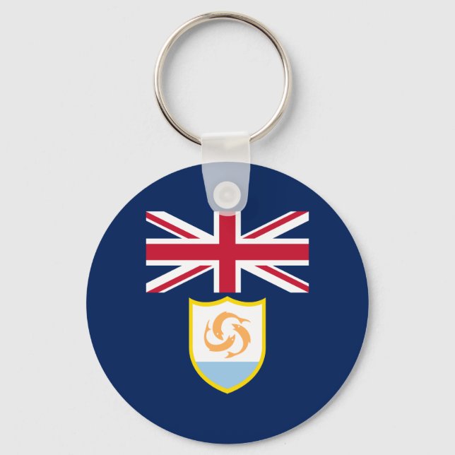Llavero Keychain Bandera de Anguila Patriótica (Anverso)