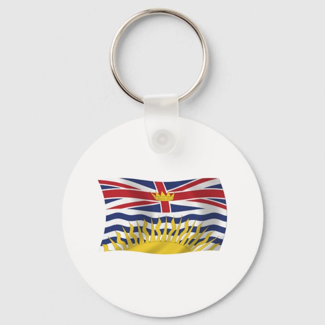 Llavero Keychain Bandera de Columbia Británica (Anverso)