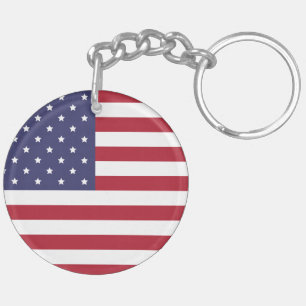 Llavero Keychain, bandera de Estados Unidos Patriótica - R