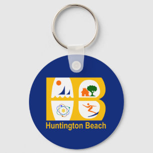 Llavero Keychain, bandera de Huntington (California)