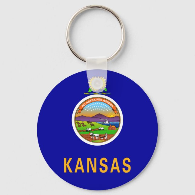 Llavero Keychain Bandera de Kansas (Anverso)