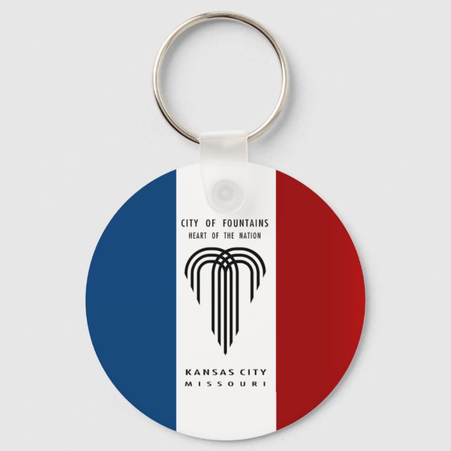 Llavero Keychain, bandera de Kansas City (Missouri) (Anverso)