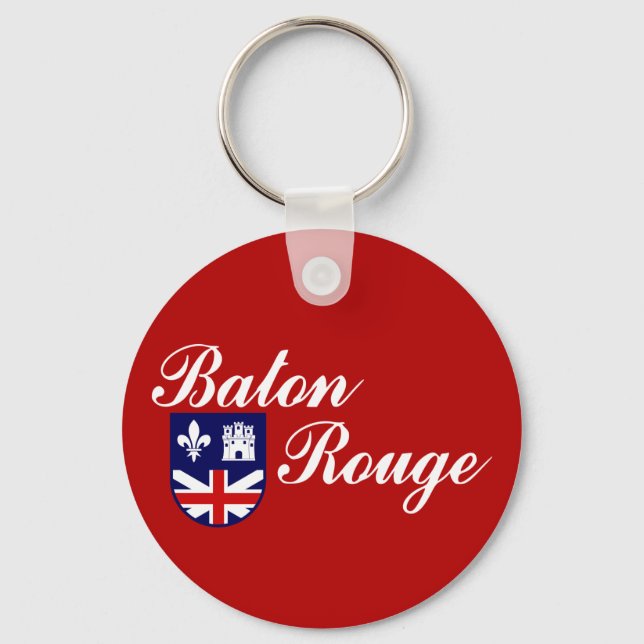 Llavero Keychain, bandera de la ciudad de Baton Rouge (Lui (Anverso)