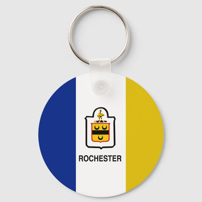 Llavero Keychain, bandera de la ciudad de Rochester (Nueva (Anverso)