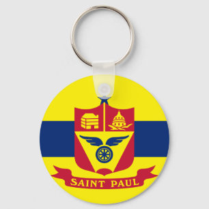 Llavero Keychain, bandera de la ciudad de Saint Paul (Minn