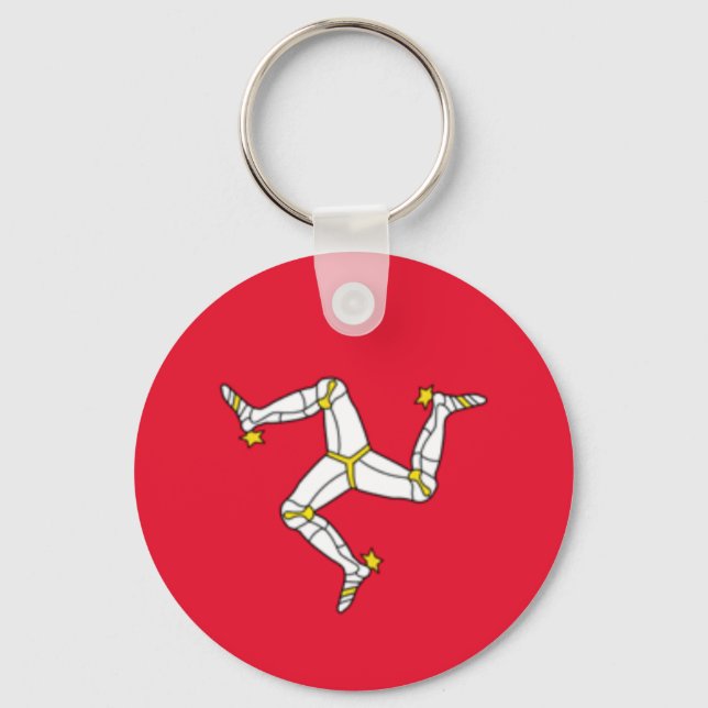 Llavero Keychain - Bandera de la Isla de Man (Anverso)