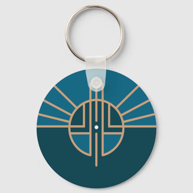 Llavero Keychain, bandera de Lincoln (Nebraska) (Anverso)