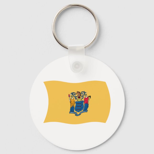 Llavero Keychain Bandera de Nueva Jersey (Anverso)