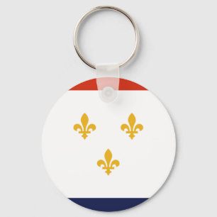 Llavero Keychain, bandera de Nueva Orleans (Luisiana)