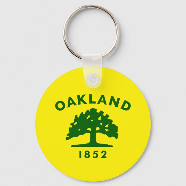 Llavero Keychain, bandera de Oakland (California) (Anverso)