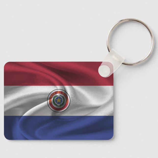 Llavero Keychain Bandera de Paraguay (Anverso)