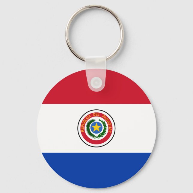 Llavero Keychain Bandera de Paraguay (Anverso)