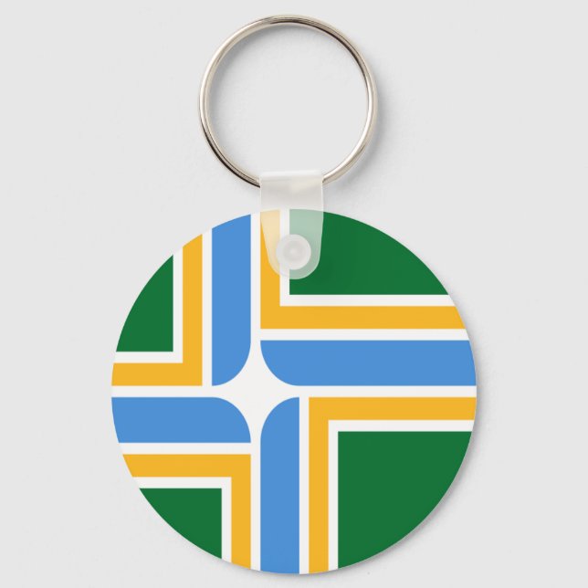 Llavero Keychain (Bandera de Portland (Oregón) (Anverso)