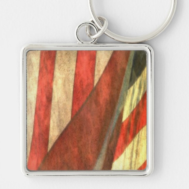 Llavero Keychain básico de bandera estadounidense (Frente)