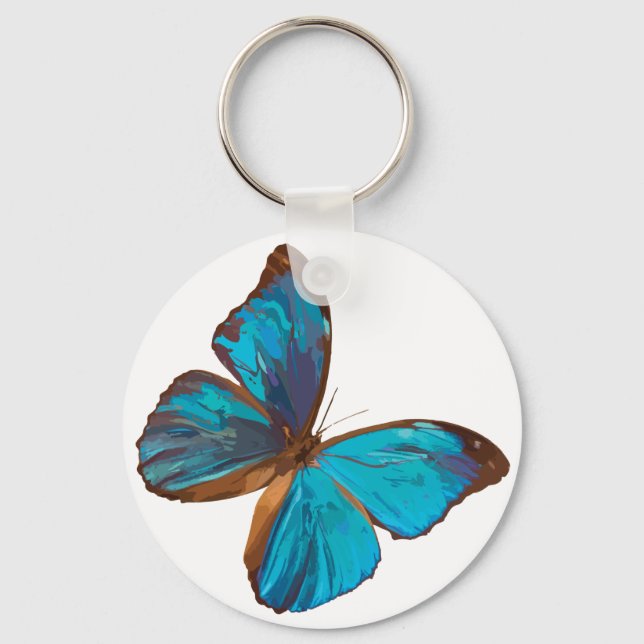 Llavero Keychain básico de mariposa azul irlandés (Anverso)