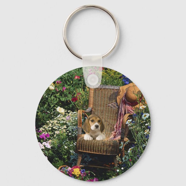 Llavero Keychain Beagle Garden (Anverso)
