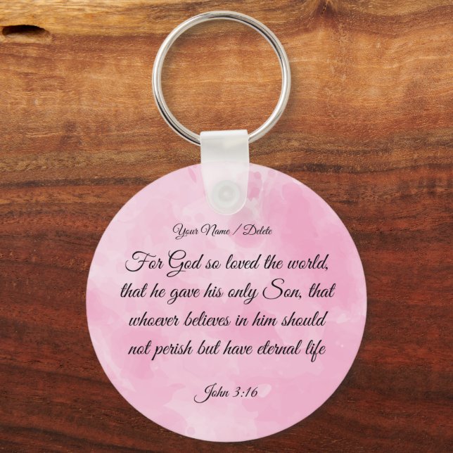 Llavero Keychain Bible Verse - John 3:16 (Anverso)