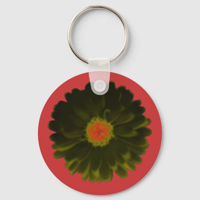 Llavero Keychain Black and Red Marigold (Anverso)