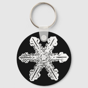 Llavero Keychain Black and White Snowflake
