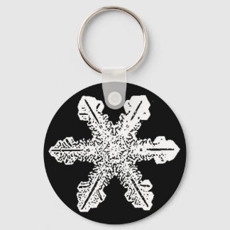 Llavero Keychain Black and White Snowflake