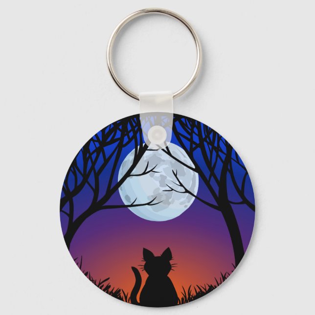 Llavero Keychain Black Cat Regalos Mascotas Keychain (Anverso)