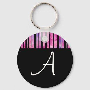 Llavero Keychain Black & White Girly
