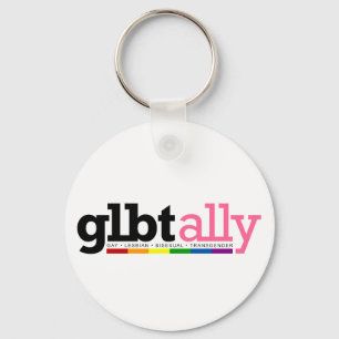 Llavero Keychain blanca de la alianza GLBT