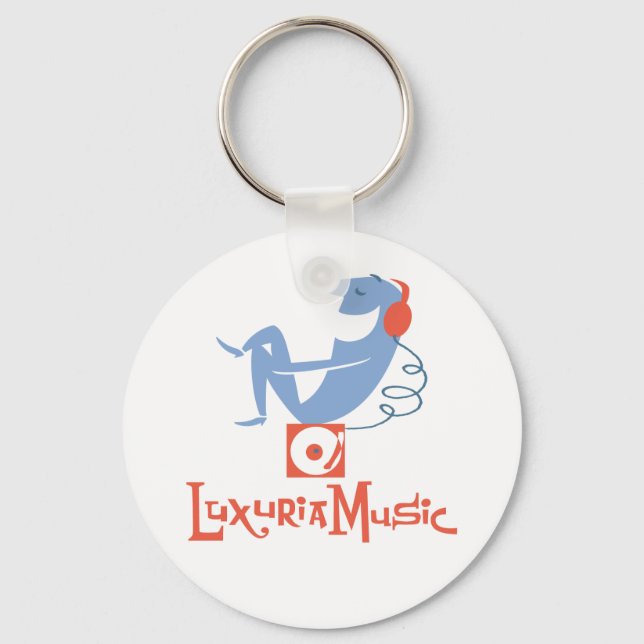 Llavero Keychain blanco de LuxuriaMusic (Anverso)