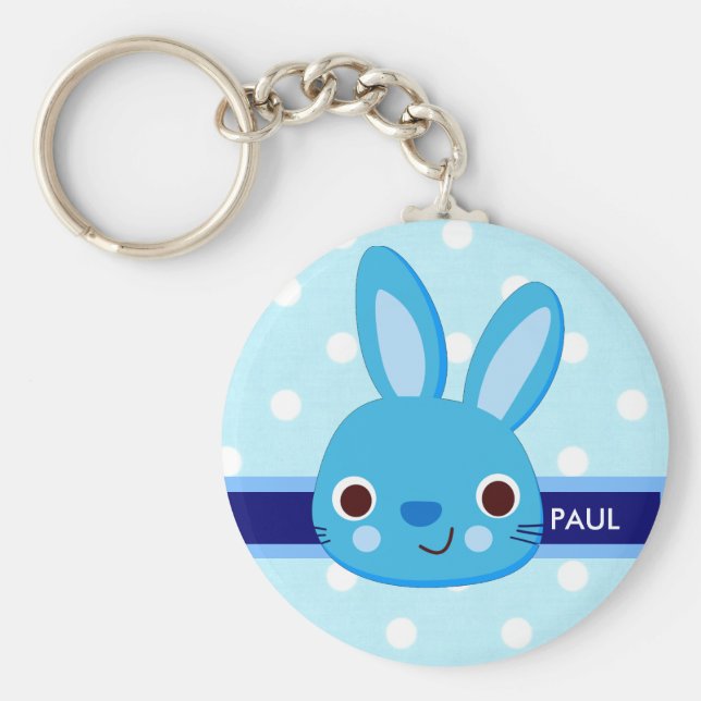 Llavero Keychain Blue Bunny Face (Frente)