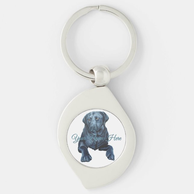 Llavero Keychain Blue Dog de Black Lab (Anverso)
