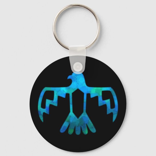 Llavero Keychain Blue-Green Thunderbird (Anverso)