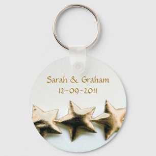 Llavero Keychain Boda de las estrellas del oro