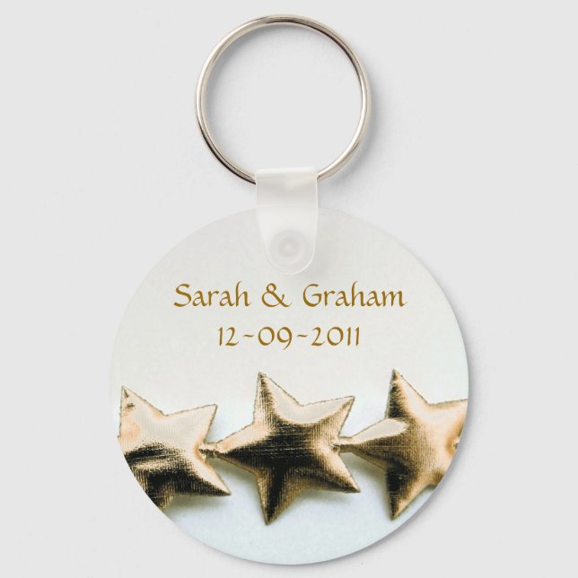 Llavero Keychain Boda de las estrellas del oro (Anverso)