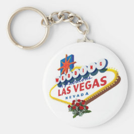 Llavero Keychain Boda de las Rosas Rojas de Las Vegas
