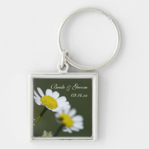 Llavero Keychain Boda de White Daisies