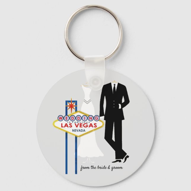Llavero Keychain Boda Keepsake de Las Vegas (Anverso)