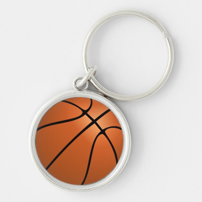 Llavero Keychain, botón básico Keychain con baloncesto (Frente)
