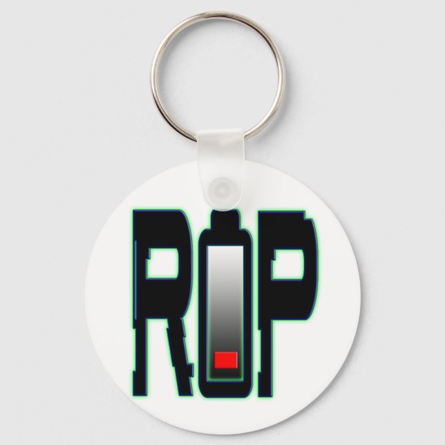 Llavero Keychain botón de batería RIP (Anverso)