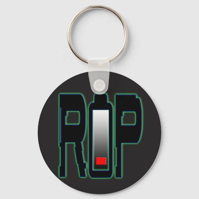 Llavero Keychain botón de batería RIP (Anverso)