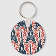 Keychain botón de París