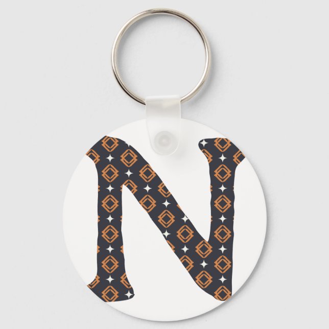 Llavero Keychain, Button Keychain, Gift Keychain, Inicial (Anverso)