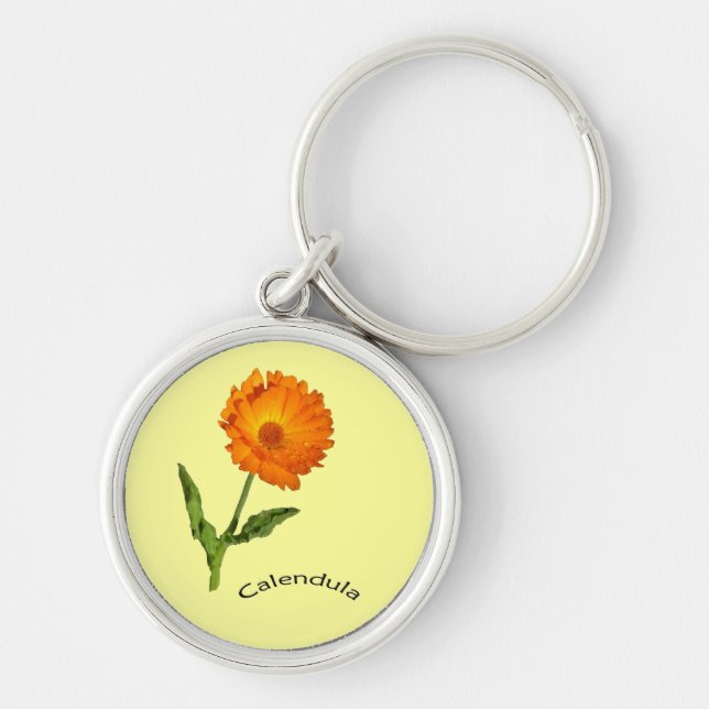 Llavero Keychain - Calendula con texto (Frente)
