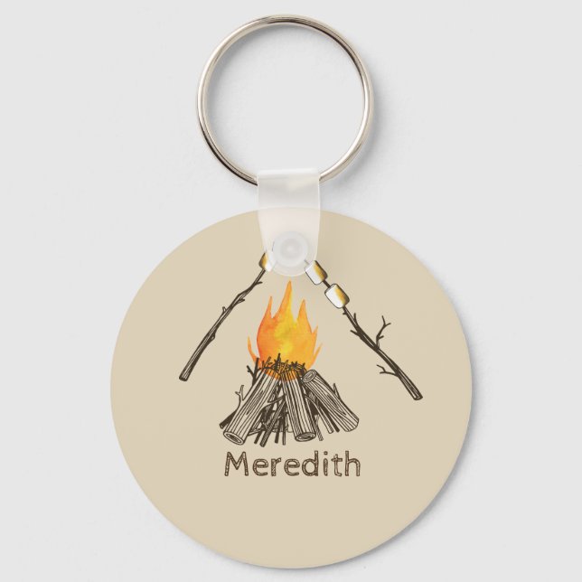 Llavero Keychain Campfire de Marshmallow tostado (Anverso)