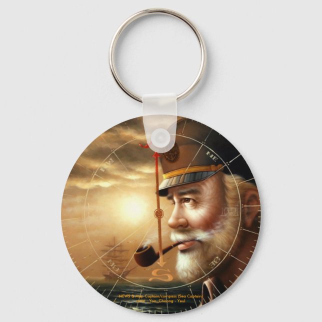 Llavero Keychain, Capitán de NOTICIAS y Mapas (Capitán del (Anverso)