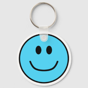 Llavero Keychain Cara Sonriente Azul 0002