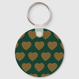Llavero Keychain Cardíaca de pan de jengibre (Verde y Marr