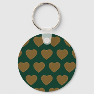 Llavero Keychain Cardíaca de pan de jengibre (Verde y Marr