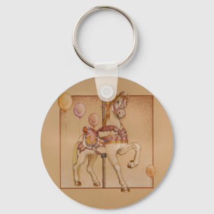 Llavero Keychain - Carrusel de Pony Púrpura