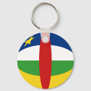 Llavero Keychain Centrafrique Fisheye Flag